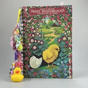 Spiral Junk Journal 1989 Sweet Remembrances Cookbook Cover w/ Vintage Ephemera - Picture 1 of 19