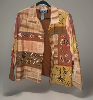 Chaqueta para mujer Indigo marca hombre multicolor abotonada con oro y flores” Foto 1 de 3