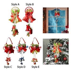 Christmas Bell Pendant Crafts Wind Chimes Hanging for Party Home Holiday - Picture 1 of 36