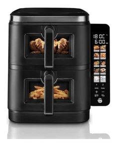 Swan SD10522BLK 11 Litre Twin Stack Air Fryer, Digital Display -UK Sale - Picture 1 of 6