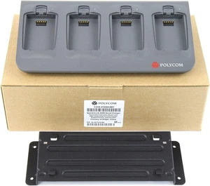 POLYCOM Spectralink 8440 Caricabatteria Quad (2200-37224-701) con staffa - Foto 1 di 2