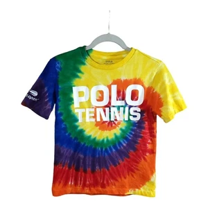 Polo by Ralph Lauren Short Sleeve Polo Tennis U.S. Open Tie Dye T-shirt Youth 8 - Picture 1 of 6