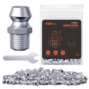 TRILINK 1/4"-28 Zerk Fettverschraubungen, SAE Schmiernippel mit geraden, Schmier... - Bild 1 von 7