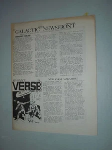 Fanzine GALACTIC NEWSFRONT #1. March, 1978. Daniel L. Watson - Picture 1 of 6