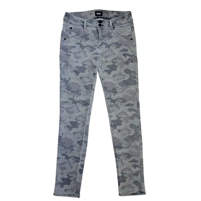 Pantalones de mezclilla ajustados Hudson Collin con solapa para mujer talla 27 verde camuflaje tiro bajo elásticos Foto 1 de 4