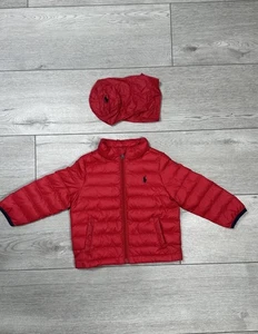 Polo Ralph Lauren Toddler Boys Water Repellent Packable Jacket Red Sz 2/2T - NWT - Picture 1 of 8