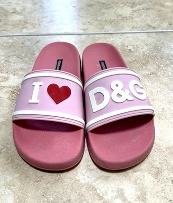 Toboganes con logotipo de piscina Dolce & Gabbana talla US 4,5 EU 35 Foto 1 de 4