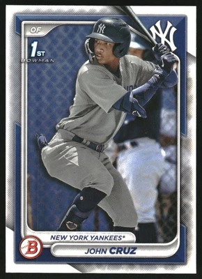 2024 Bowman Prospects Baseball Card #BP77 John Cruz - Image 1 of 2