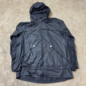 Lululemon Pack It Up Kapuzenjacke schwarz Muster wasserabweisend Gr. 10 - Bild 1 von 5