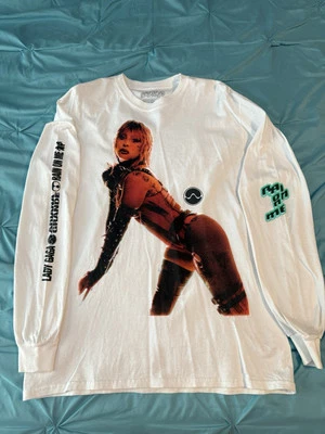 LADY GAGA / ARIANA GRANDE “RAIN ON ME” BRAND NEW LONG SLEEVE WHITE T SHIRT (M) - Image 1 of 4