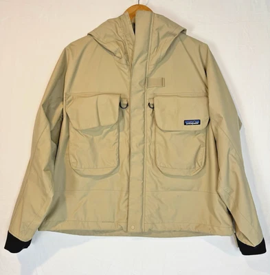 Patagonia SST Deep Wading Fly Fishing Jacket Men's Medium Outdoors Vintage Beige - Image 1 of 4