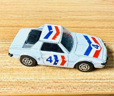 Vintage 1979 Diecast Corgi Juniors Fiat X1/9 Great Britain Race Car #4 Decals - Image 1 of 4