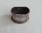 Beautiful Vintage Silver Napkin Ring Engraved Initial J A English Hallmarks 1951