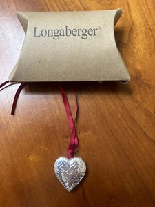 Longaberger 2008 Sweetheart True Love Basket Heart Locket Tie-on #23583 - NEW - Picture 1 of 5