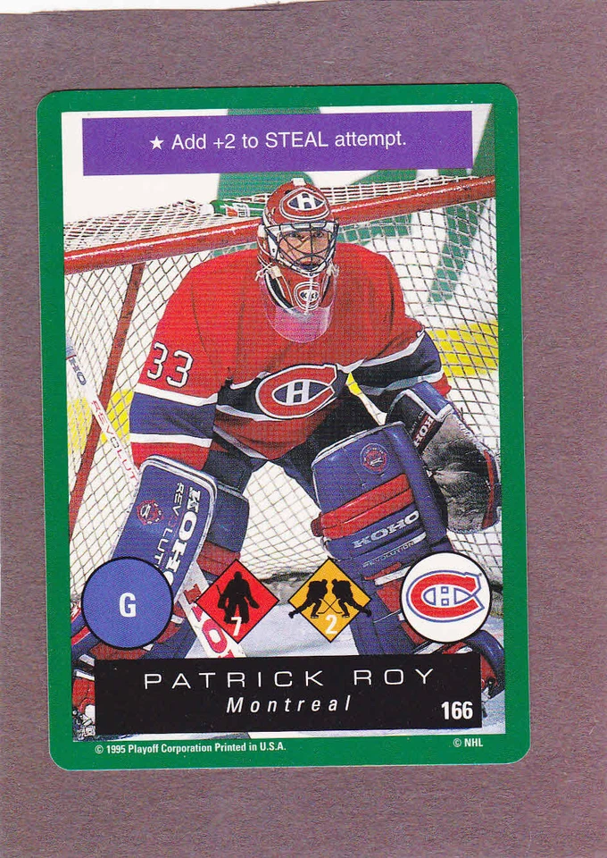 1995-96 Playoff Hockey One on One Challenge Patrick Roy #166 - Image 1 of 1