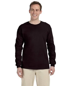 Gildan Ultra Cotton Mens Crewneck Long Sleeve T-Shirt S-5XL 2400 G240 - Picture 1 of 30