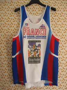 Maillot Club Marathon France course Cross Chicago 2000 Vintage Homme - S - Picture 1 of 5
