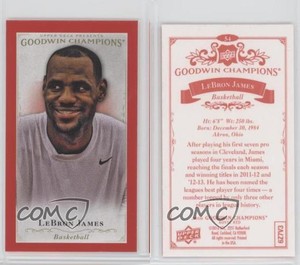 2016 Upper Deck Goodwin Champions Minis Royal Red LeBron James #54