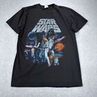 Vintage Star Wars T Shirt Adult Large Lucasfilm Y2K Black Luke Darth Vader