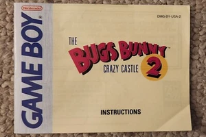 GAMEBOY THE BUGS BUNNY CRAZY CASTLE 2 MANUAL ONLY - Picture 1 of 6