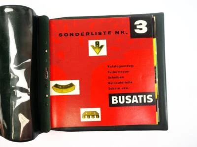 Busatis Mähmesser Mähbalken Scheiben Schare GB-Teile Katalog Preisliste 1958/59 - Bild 1 von 3