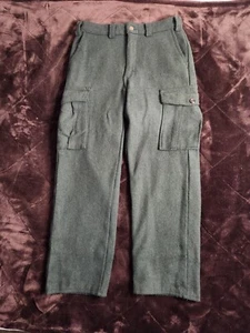 Vintage Codet Hunting Pants Thick Wool Mens Size 31x28 Green Warm Outdoor Canada - Picture 1 of 10