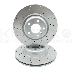 Para BMW 428i 435i 440i M Sport Cross Perforados Freno Trasero Discos Par 345mm - Imagen 1 de 5