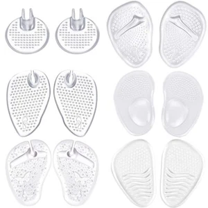 6 Pairs Flip Flop Pads Gel Cushion Inserts for Thong Sandals Slippers - Picture 1 of 8