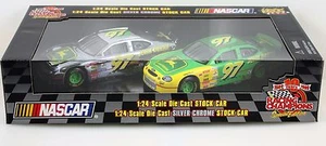 JOHN DEERE Nascar Racing Champions Special Edition 1:24 silver chrome Stock Car - Picture 1 of 1