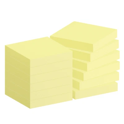 10x 100 Post-it 3M Haftnotizen 654 notes gelb Postit Klebezettel 75x75mm - Bild 1 von 4