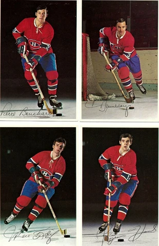 (Lot of 5) 1969-71 MONTREAL CANADIENS Team Issue Hockey Postcards Cover