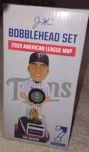 NEW N Box Minnesota Twins Joe Mauer MVP 2009 Bobblehead SGA STADIUM Give Away⚾🏏 - Picture 1 of 12