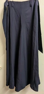 Maxim Pants Women's Size S Navy Wide Leg Culottes Self Tie Belt Zip Up Designer - Picture 1 of 17