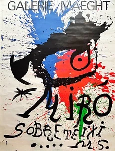 Joan MIRO Affiche pour l'Exposition Sobreteixims à la Galerie Maeght. 1973. - Bild 1 von 10