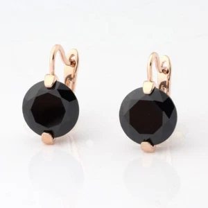 Women Cubic Zirconia Earring Round Gem Ear Dangle Lady Multicolor Earrings 1Pair - Picture 1 of 20