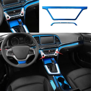 Titanium Blue Central Console AC Switch Panel Trim For Hyundai Elantra 2017-2018 - Picture 1 of 8