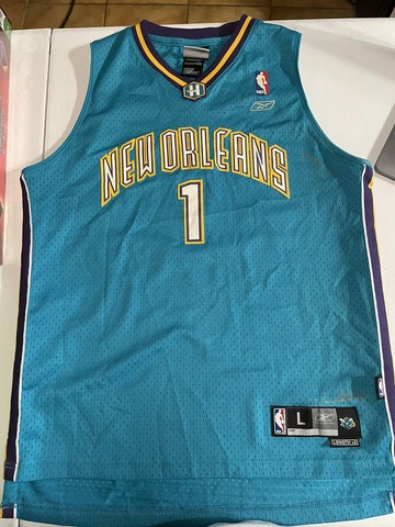 Vintage Reebok Anthony Davis Pelicans #1 Throwback NBA Jersey Mens Large 2+ Leng Cover