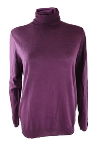 WAR THE ROBE WtR 100% Fine Wool Cosy Turtle Neck Knit Pullover Aubergine (M) - Picture 1 of 3