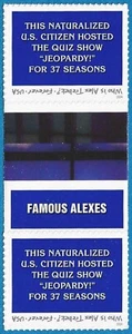 USA Sc. 5907 (F) Alex Trebek 2024 MNH V pair gutter - Picture 1 of 1