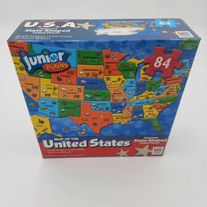 Map of the United States 84 Piece 14 x 20 Junior Puzzle: NEW / SEALED Ages 7+ - Picture 1 of 4