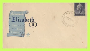 Australien 1955 QEII 1'01/2 auf illustriertem u/a Ersttagsbrief - Bild 1 von 1