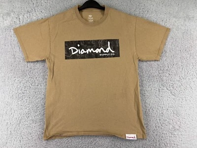 Diamond Supply Co Shirt Youth Medium Beige 100% Cotton Short Sleeve Crew Neck - Image 1 of 4