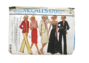 VTG Pattern McCalls 5701 Sz 16 Evening / Work Bell Bottoms Skirt Jkt Tops 1977 - Picture 1 of 3
