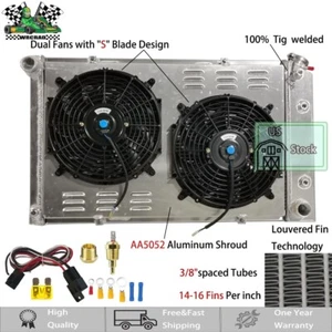 Fit Chevy 70-81 Camaro/78-87 Monte Carlo/75-79 Nova Radiator+Shroud+Electric Fan - Picture 1 of 12