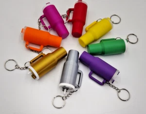 Handmade In USA Tumbler Lip Balm Money Medicine Coins Keychain Holder READ - Picture 1 of 5