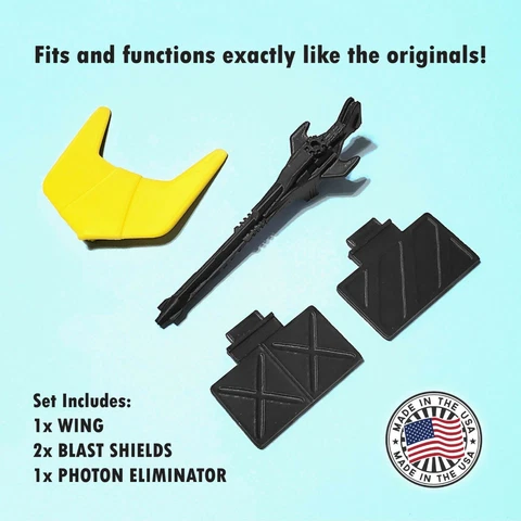 G1 Rodimus Prime Complete 3D PRINTED Parts Set with Wing, Gun, & 2 Blast Shields Cover