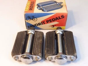 Pedales de goma Favorit 3" - NOS bicicleta L'eroica - Imagen 1 de 5