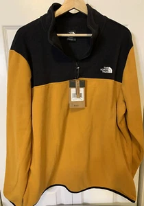 The North Face Mens Sz XL Fleece Pullover Sweater Jacket Gold Black - Picture 1 of 10