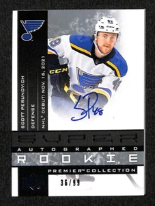 2021-22 Upper Deck Premier Scott Perunovich #AAR-SP Super Rookie Autographed /99 - Picture 1 of 2