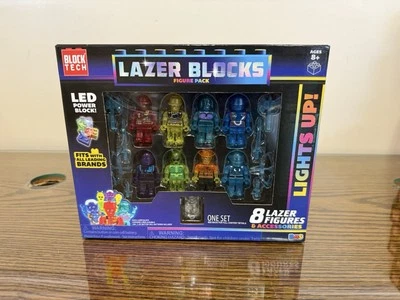 LAZER FIGURES 8 Minifigure Collection LED Lighted Block Tech - Image 1 of 4